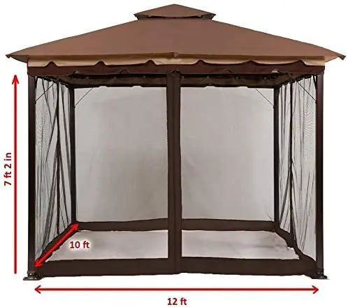 10x10/10x12 Patio Gazebo Mosquito Netting Screen Walls ONLY