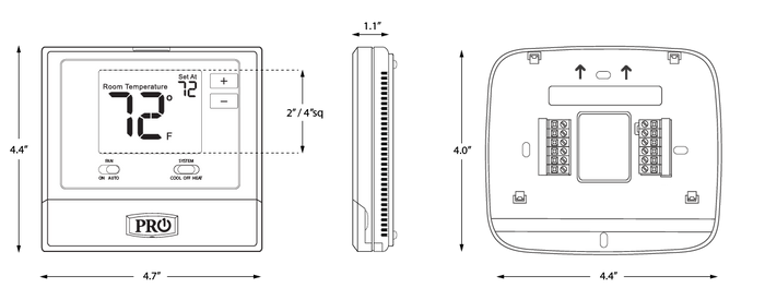 1H/1C Single Stage Non-Programable Thermostat