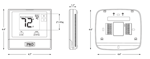 1H/1C Single Stage Non-Programable Thermostat