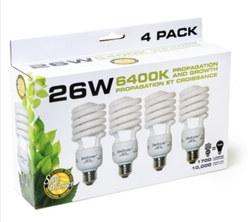 26W CFL 6400K Lightbulbs - 4pk