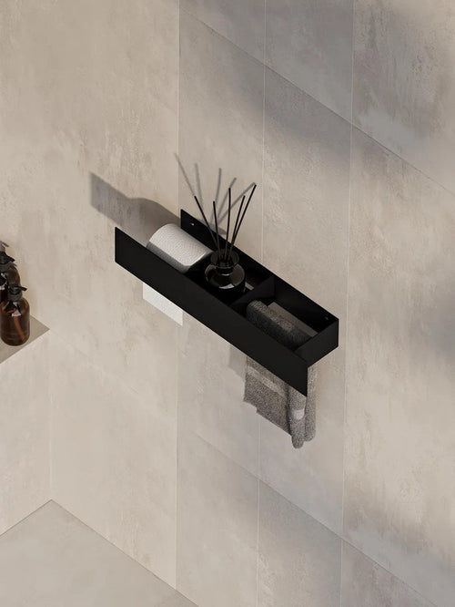 3-in-1 Bathroom Wall Shelf – Towel Bar & Toilet Paper Holder