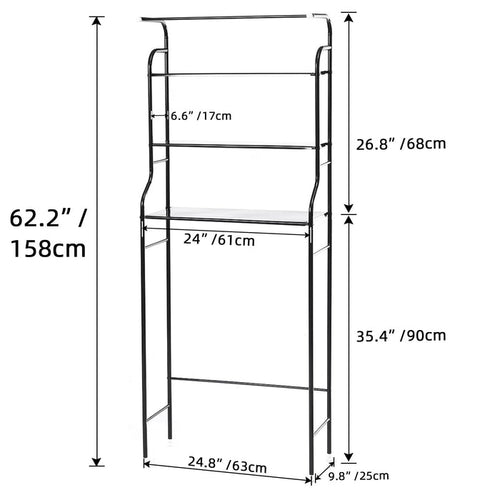 3-Tier Over-the-Toilet Bathroom Rack