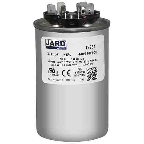 30/5 MFD X 440 Volt Round Run Capacitor