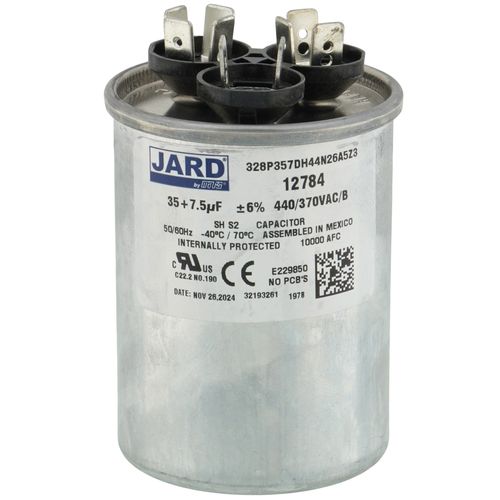 440 V, 35/7.5 MFD Dual Run Capacitor
