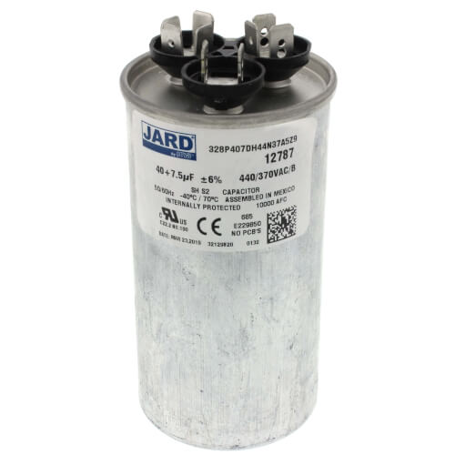 440 V, 40/7.5 MFD Dual Run Capacitor