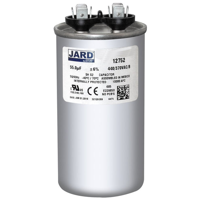 440 V, 55 MFD Run Capacitor