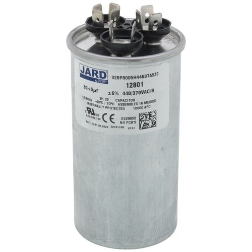 440 V, 80/5 MFD Dual Run Capacitor