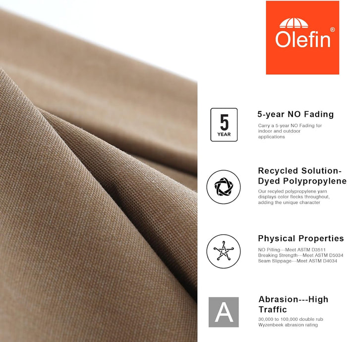 9FT Patio Umbrella Replacement Canopy for 8 Ribs 5-Year-Non-Fading Olefin