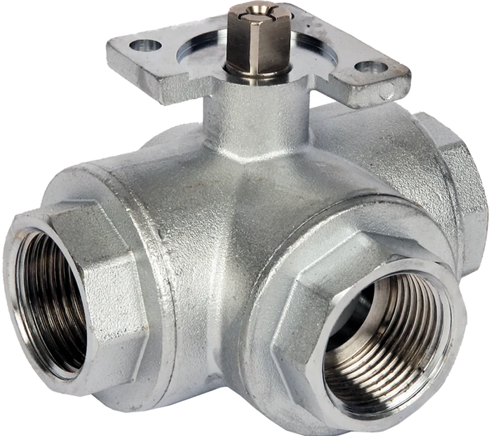 Albion ART 87T PN30 Brass - 3 Way Ball Valve (T Port)
