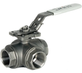 Albion ART 987T PN82 Stainless Steel - 3 Way Ball Valve T Port BSPT