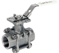 Albion ART 993H PN82 Stainless Steel - 3 Piece Ball Valve BSPT