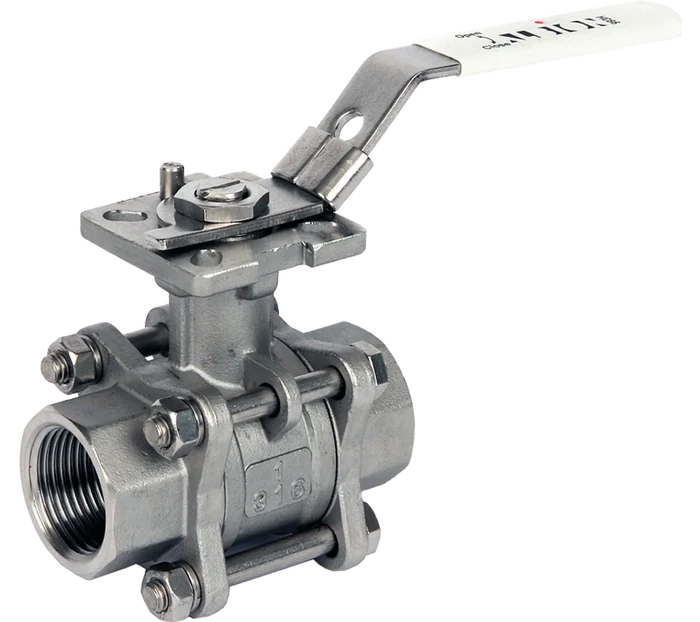 Albion ART 993H PN82 Stainless Steel - 3 Piece Ball Valve BSPT