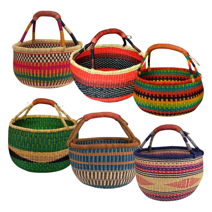Baskets - Bolga - Asst Colors