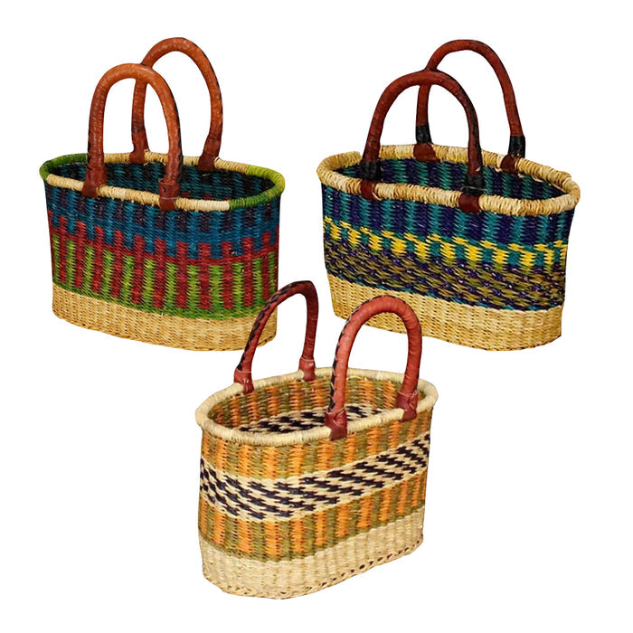 Baskets - Bolga - Asst Colors
