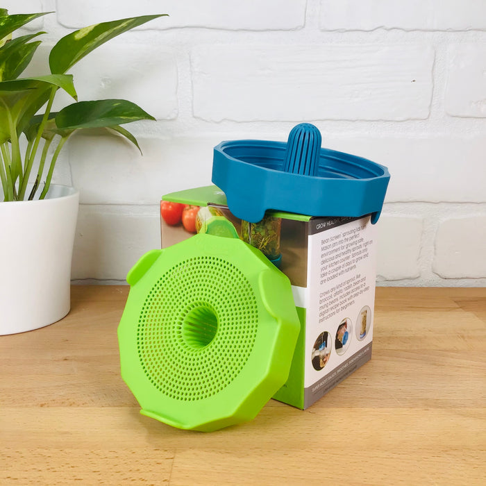 Bean Screen Mason Jar Sprouting Lid - 2pk