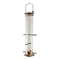 Bird Feeder - Nyjer Thistle Tube Feeder with Copper Finish - 6 Port