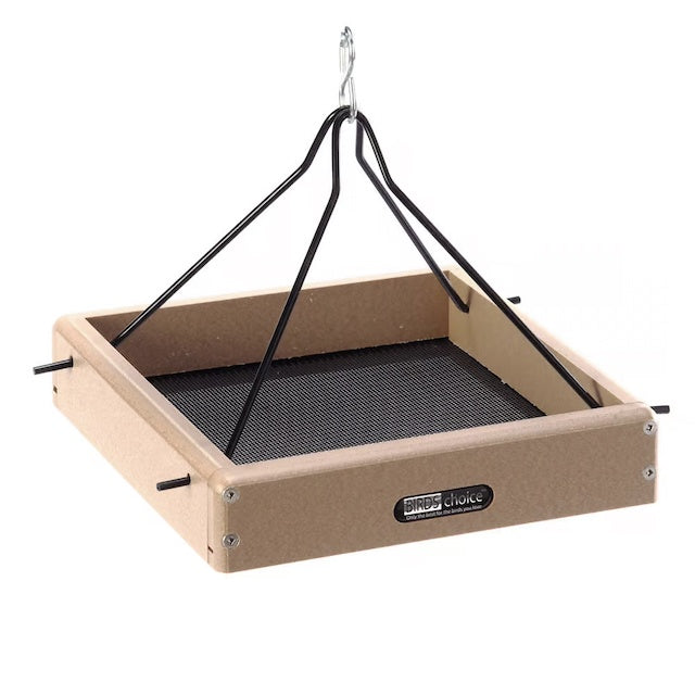 Bird Feeder - Tray - Recycled Hanging - Taupe