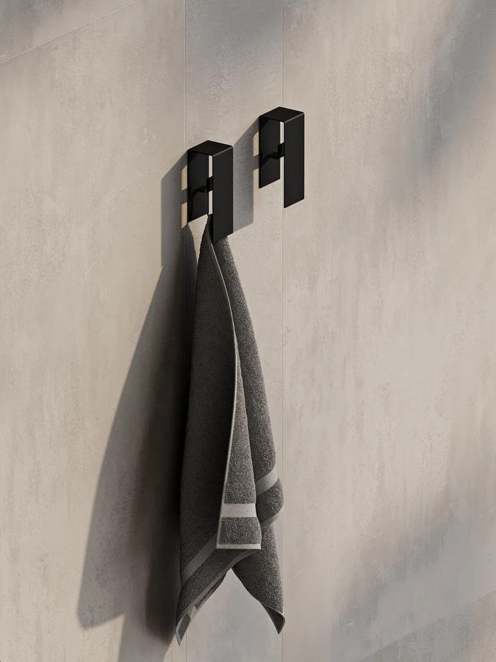 Black Metal Wall Hooks for Bathroom