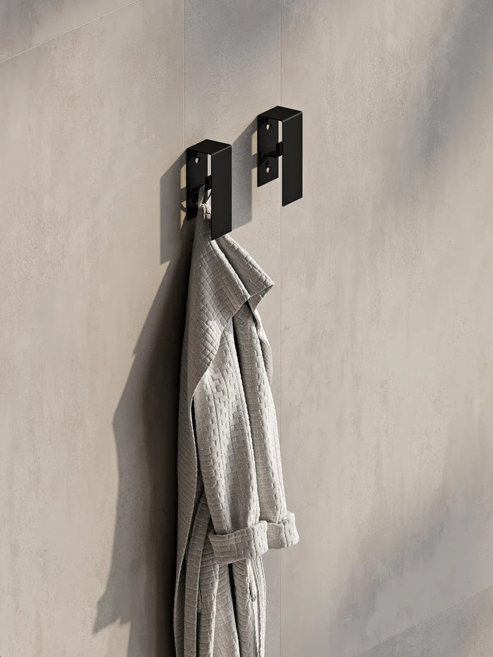 Black Metal Wall Hooks for Bathroom