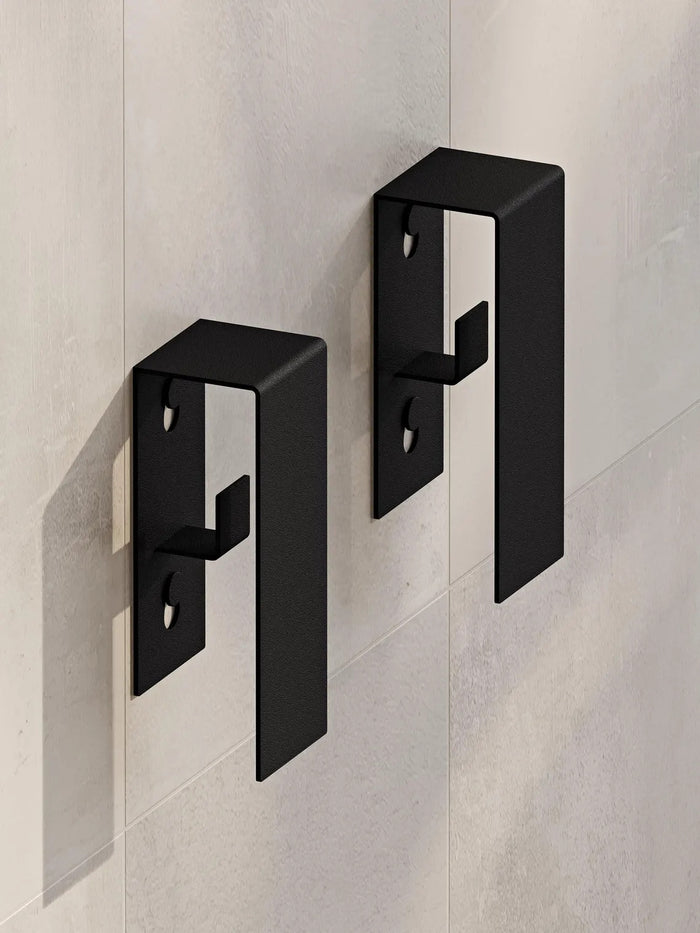 Black Metal Wall Hooks for Bathroom