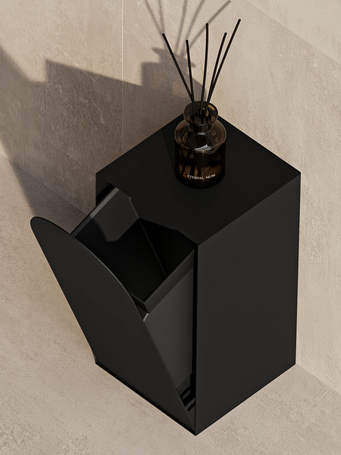 Black Trash Can