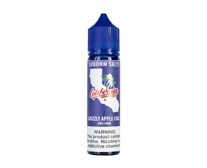 California Grown E-liquids Grizzly Apple COOL