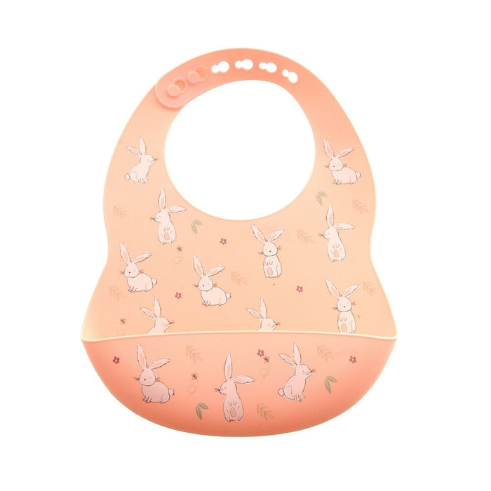 Catch It Silicone Bib Bunnies Pink