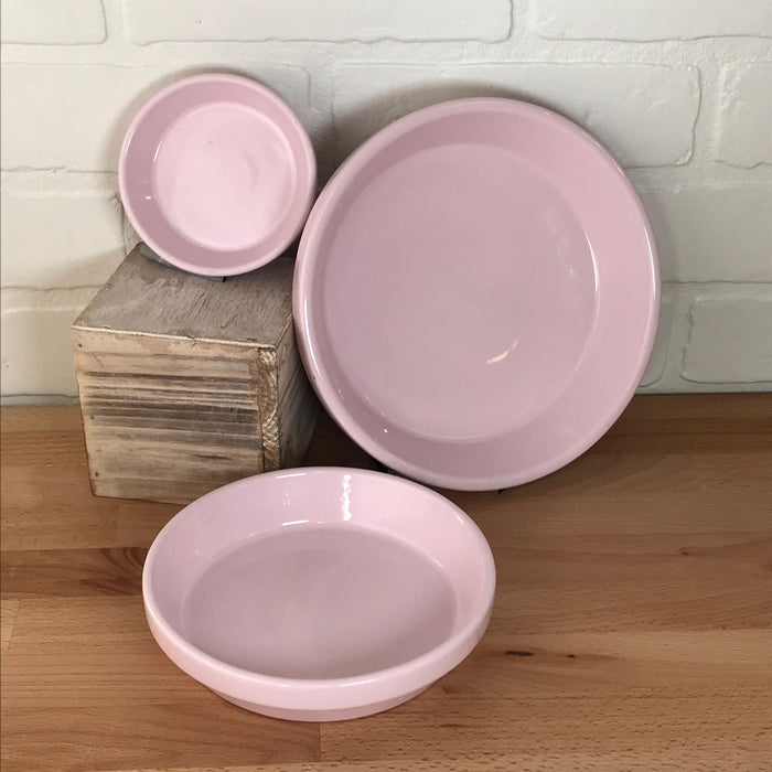 Ceramo Saucer - Glazed Standard Saucer - Dusty Rose - 4in
