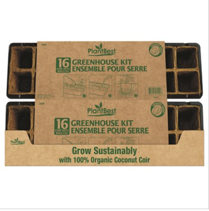 Coir Strip Greenhouse Kit - 16 Cell