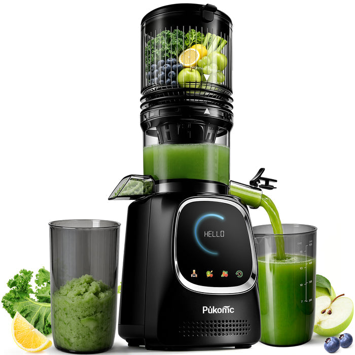 Cold Press Juicer Slow Masticating for Orange Fruits Vegetables, 5.3 inch feed chute 802S