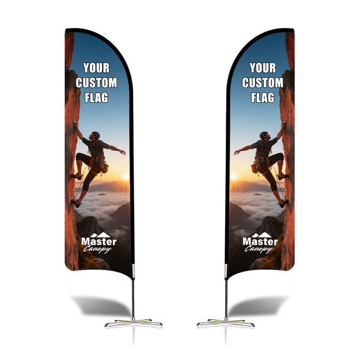 Custom Curved Blade Flag 8 FT, 10 FT, 12 FT