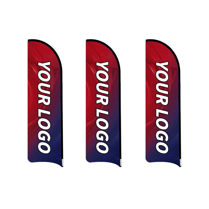 Custom Curved Blade Flag 8 FT, 10 FT, 12 FT