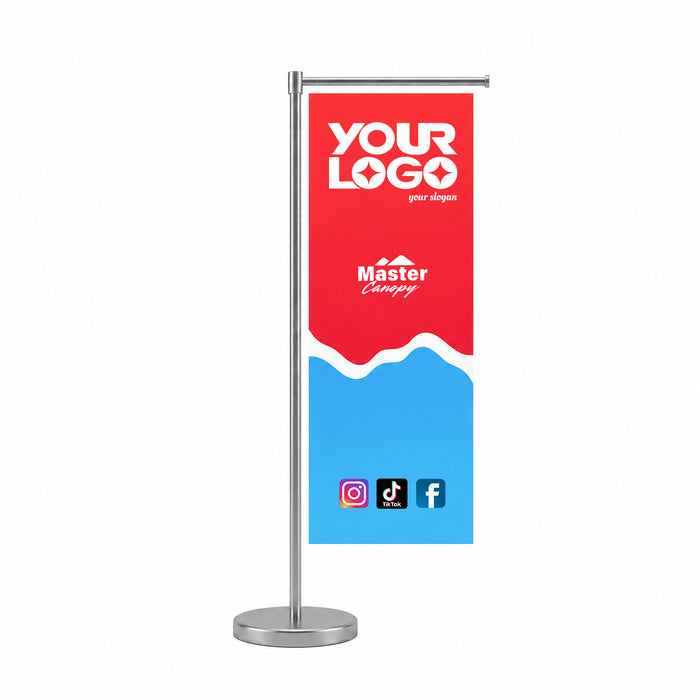 Custom Square Table Flag PVC 9x25cm