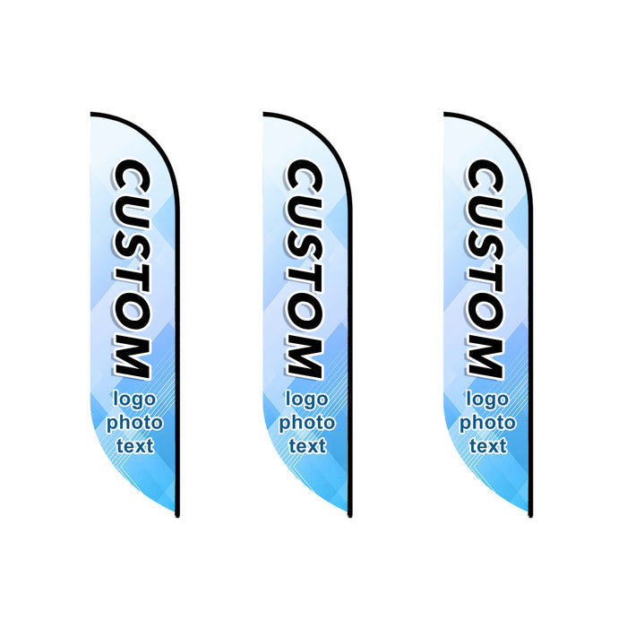 Custom Teardrop Feather Rectangle Blade Flag Panel Only 8 FT, 10 FT, 12 FT