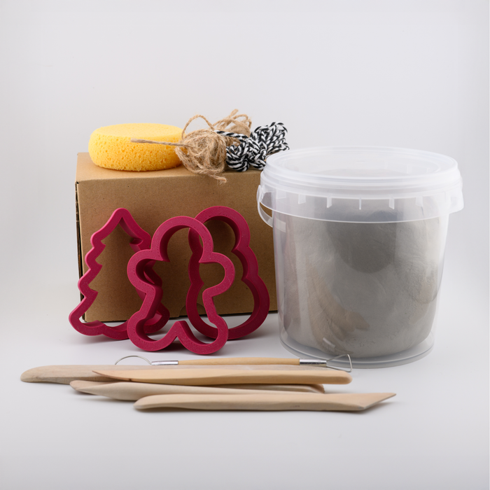 DIY Air-Dry Clay Holiday Ornament Kit
