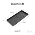 Ecopots Saucer Paris 80 Dark Grey