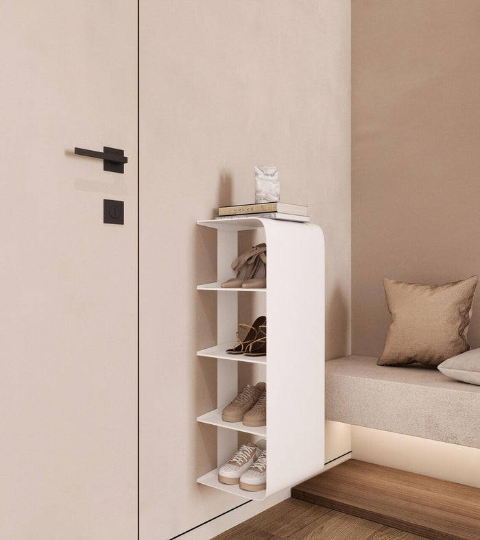 Floating Shoe Shelf – Modern Wall Mounted Entryway Rack