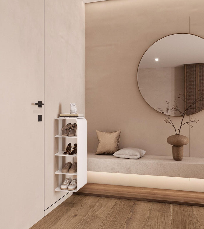 Floating Shoe Shelf – Modern Wall Mounted Entryway Rack