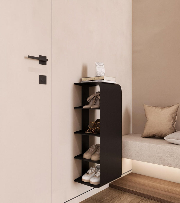 Floating Shoe Shelf – Modern Wall Mounted Entryway Rack
