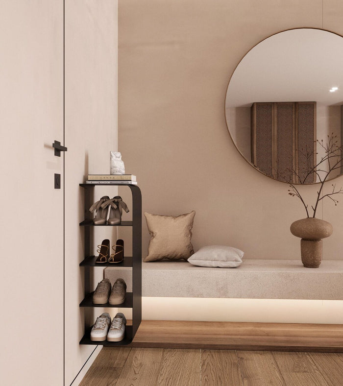 Floating Shoe Shelf – Modern Wall Mounted Entryway Rack