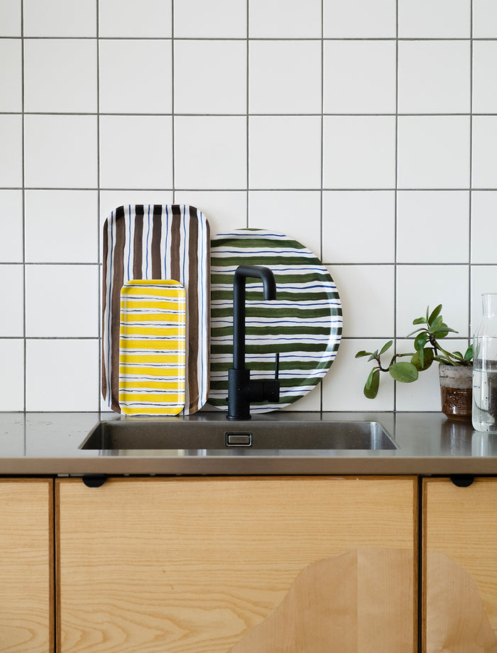 FOLKDRÄKTER MINI TRAY, YELLOW/BLACK