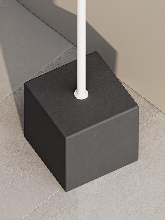 Freestanding Black Metal Toilet Paper Holder – Minimalist Bathroom Floor Stand