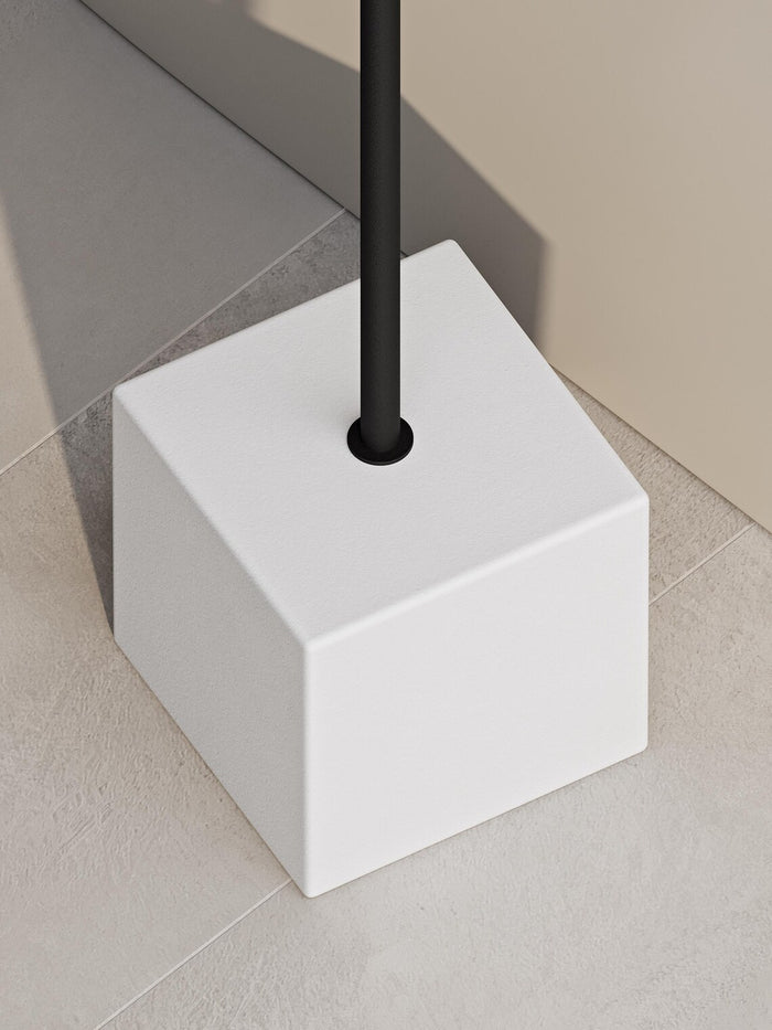 Freestanding Black Towel Rack Stand – Minimalist Bathroom Floor Holder, No Drill Installation
