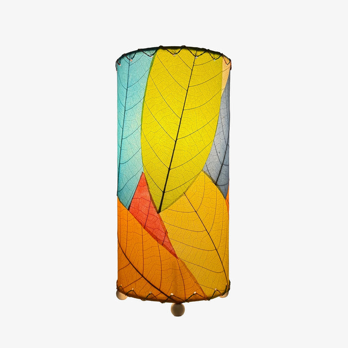 Handmade Indoor Table Lamp - Cocoa Leaf - Multicolor