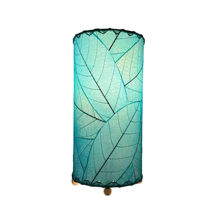 Handmade Indoor Table Lamp - Cocoa Leaf - Sea Blue