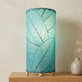 Handmade Indoor Table Lamp - Cocoa Leaf - Sea Blue