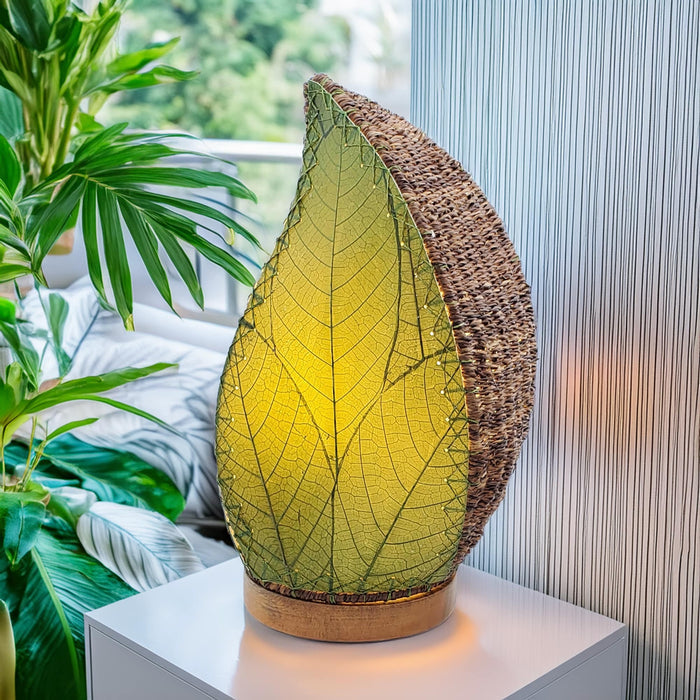 Handmade Indoor Table Lamp - Leaflet Shape