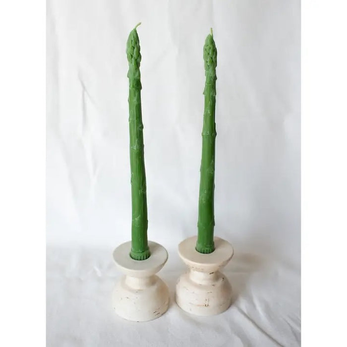 Happy Organics Beeswax Candles - Asparagus Pair
