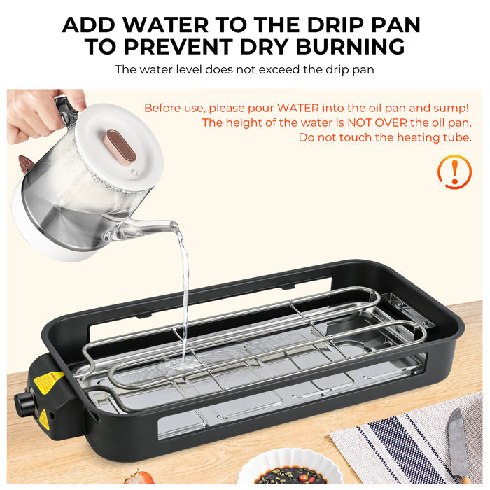 Indoor Electric Grill Smokeless Non-Stick Griddle with Raclette Pans DKS-320/ 321