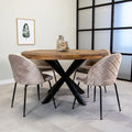 Industrial Black Metal Dining Table Legs